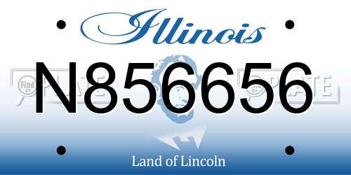 N856656 Illinois License Plate