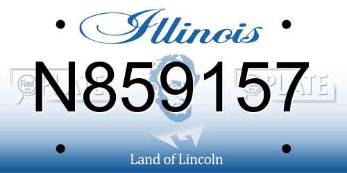 N859157 Illinois License Plate