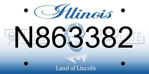 N863382 Illinois License Plate