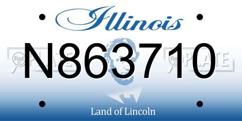 N863710 Illinois License Plate