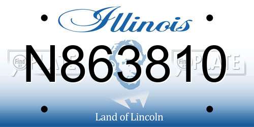 N863810 Illinois License Plate