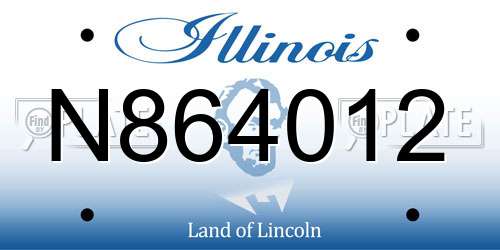 N864012 Illinois License Plate