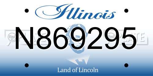 N869295 Illinois License Plate