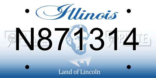 N871314 Illinois License Plate