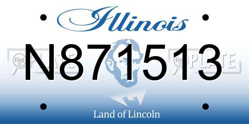 N871513 Illinois License Plate