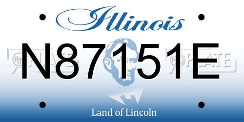 N87151E Illinois License Plate