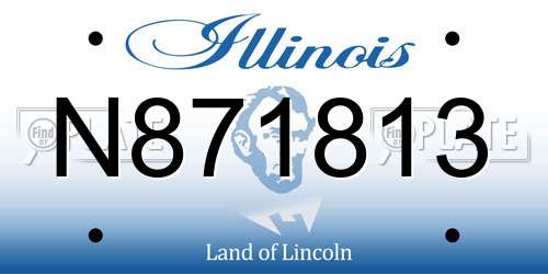 N871813 Illinois License Plate