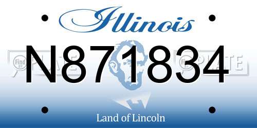 N871834 Illinois License Plate