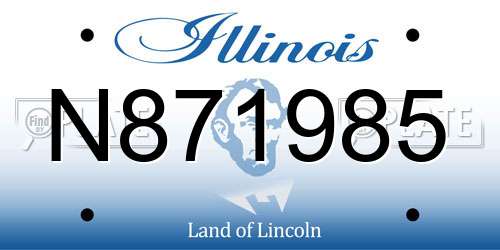 N871985 Illinois License Plate