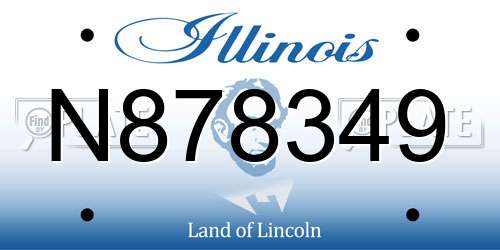 N878349 Illinois License Plate