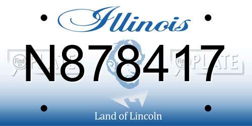 N878417 Illinois License Plate