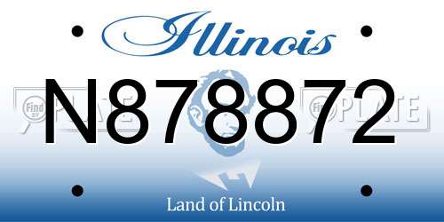 N878872 Illinois License Plate