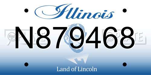 N879468 Illinois License Plate