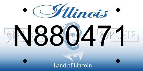 N880471 Illinois License Plate