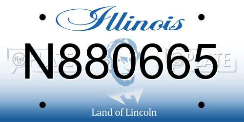 N880665 Illinois License Plate