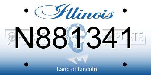 N881341 Illinois License Plate