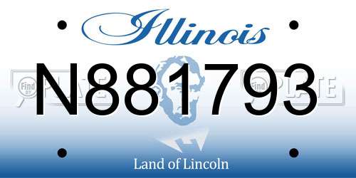 N881793 Illinois License Plate