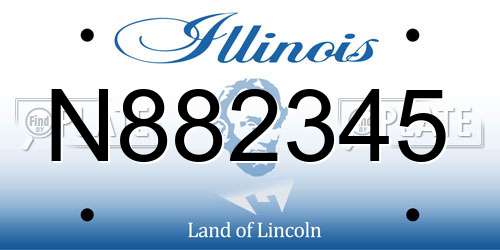 N882345 Illinois License Plate