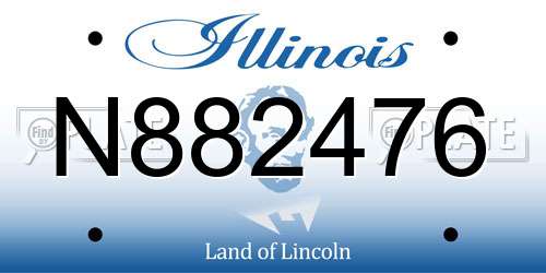 N882476 Illinois License Plate