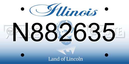N882635 Illinois License Plate