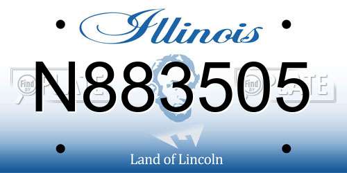 N883505 Illinois License Plate