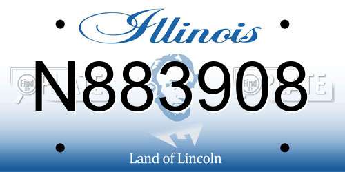 N883908 Illinois License Plate