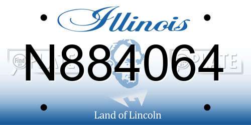 N884064 Illinois License Plate