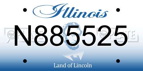 N885525 Illinois License Plate