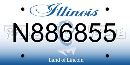 N886855 Illinois License Plate