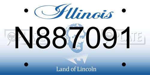 N887091 Illinois License Plate