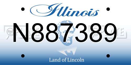 N887389 Illinois License Plate