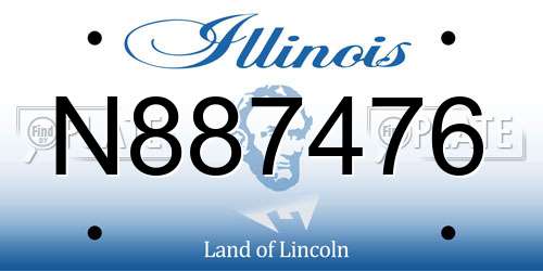 N887476 Illinois License Plate