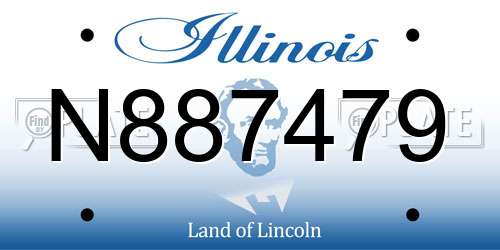 N887479 Illinois License Plate