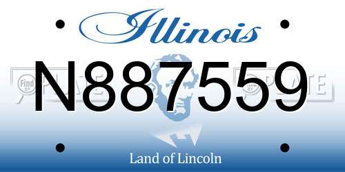 N887559 Illinois License Plate