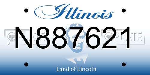 N887621 Illinois License Plate