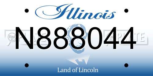 N888044 Illinois License Plate