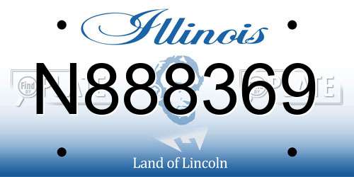N888369 Illinois License Plate