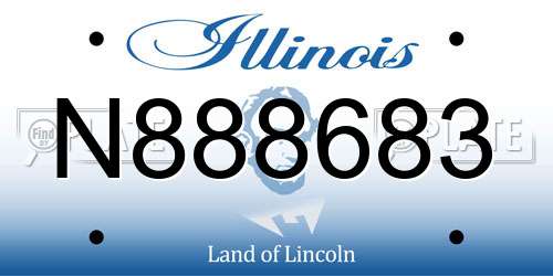 N888683 Illinois License Plate