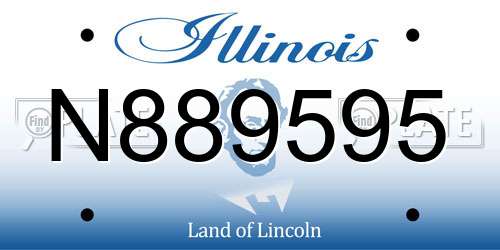 N889595 Illinois License Plate