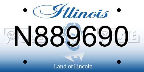 N889690 Illinois License Plate