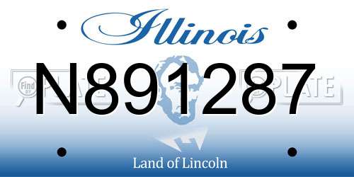 N891287 Illinois License Plate