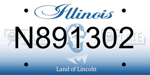 N891302 Illinois License Plate