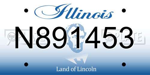 N891453 Illinois License Plate