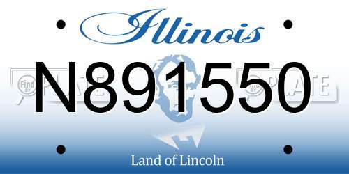 N891550 Illinois License Plate