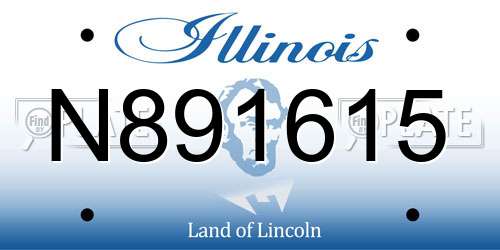 N891615 Illinois License Plate