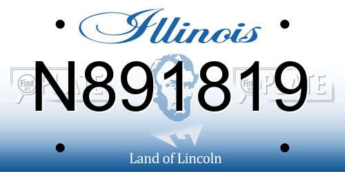N891819 Illinois License Plate