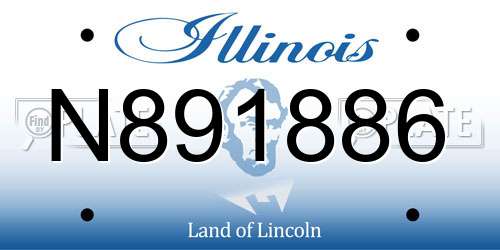 N891886 Illinois License Plate