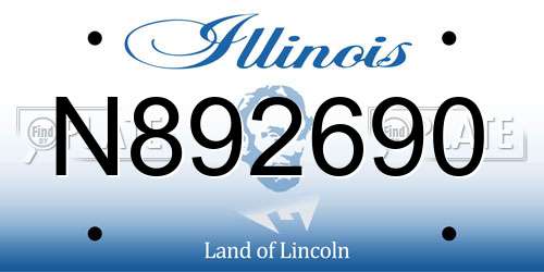 N892690 Illinois License Plate