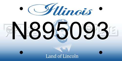 N895093 Illinois License Plate