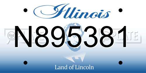 N895381 Illinois License Plate